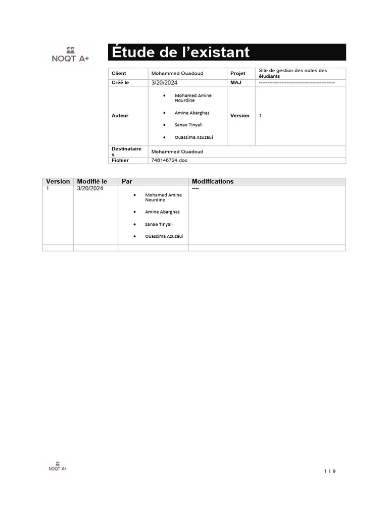 Gestion des notes : Analyse de MASSAR | PDF | Internet | Internet et Web