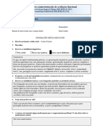 Exemplo de Entrevista e Planejamento de Avaliação Funcional IISCA