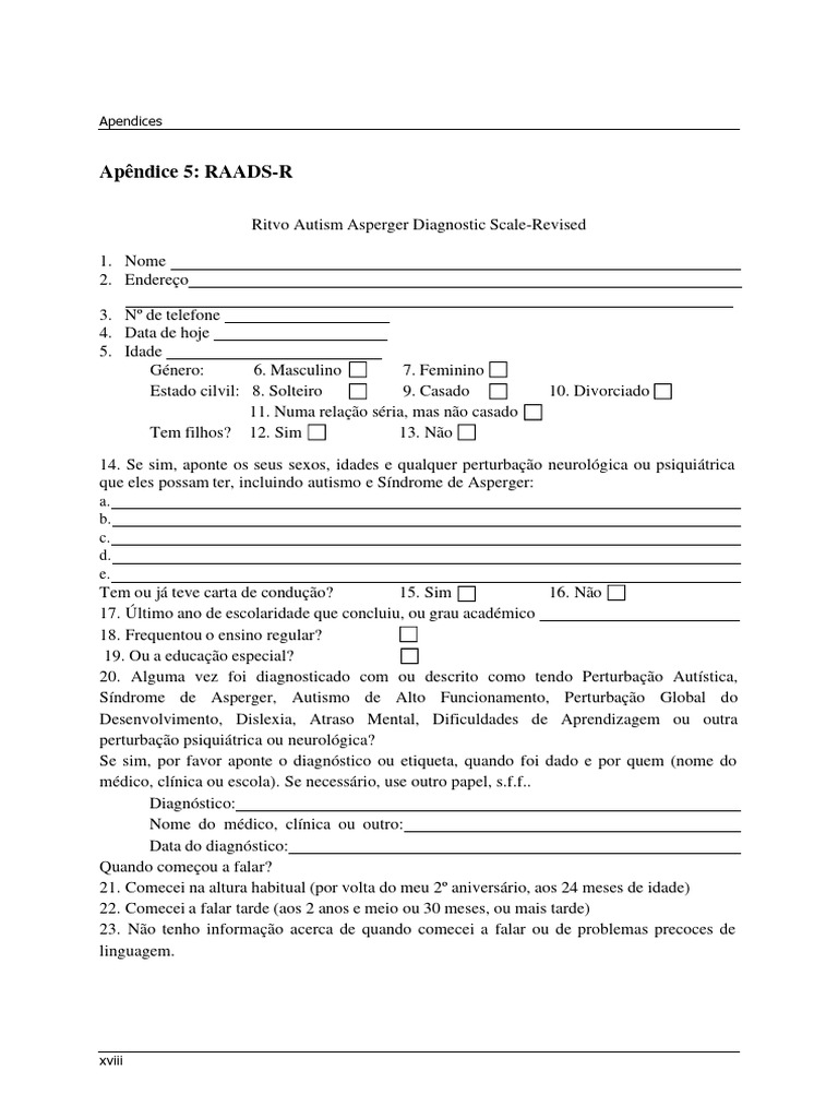 Raads R | PDF | Síndrome de Asperger