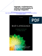 Download Bad Language Contemporary Introductions To Philosophy Of Language Cappelen full chapter