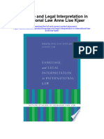 Download Language And Legal Interpretation In International Law Anne Lise Kjaer full chapter