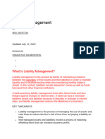 LIABILTY AND EQUITY MANAGEMENT