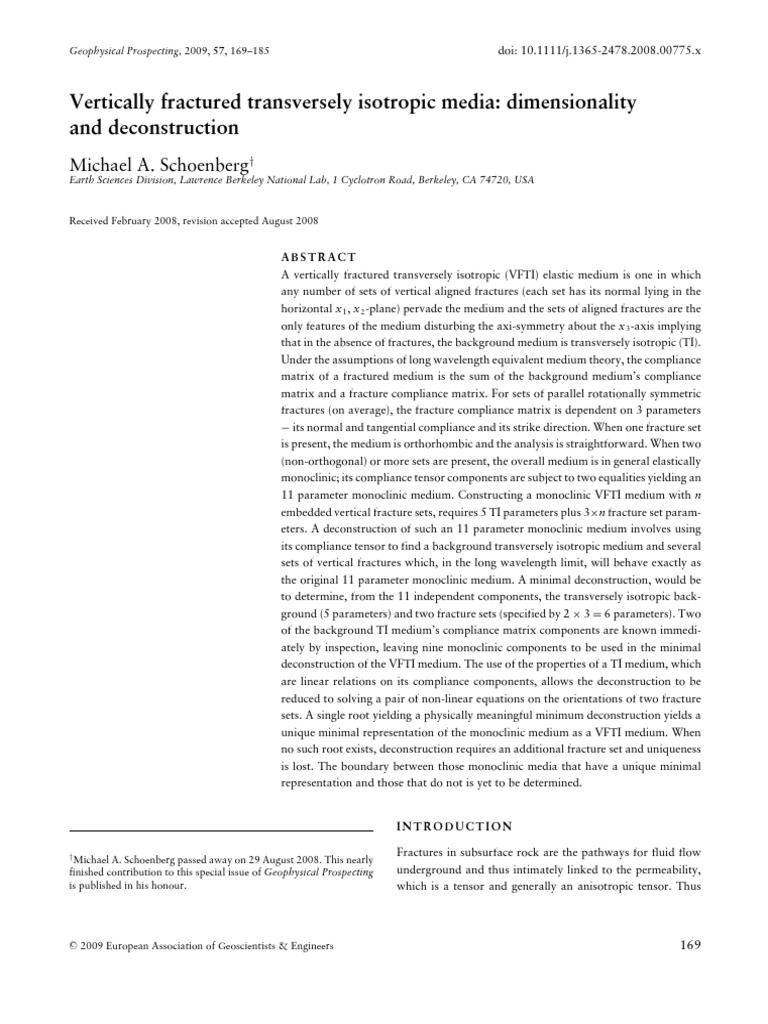 Vertically Fractured Transversely Isotropic Media - Dimensionality and ...