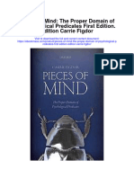 Download Pieces Of Mind The Proper Domain Of Psychological Predicates First Edition Edition Carrie Figdor all chapter