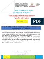 Dosificacion de Aprendizajes Esperados 21-22. Segundo Trimestre.