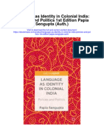 Download Language As Identity In Colonial India Policies And Politics 1St Edition Papia Sengupta Auth full chapter