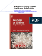 Language As Evidence Doing Forensic Linguistics Victoria Guillen Nieto Full Chapter