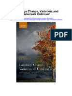 Language Change Variation and Universals Culicover Full Chapter