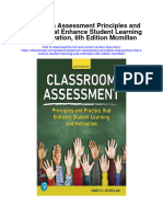 Download Classroom Assessment Principles And Practice That Enhance Student Learning And Motivation 8Th Edition Mcmillan full chapter