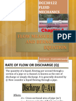 Chapter 4 - Flow Measurement and Bernoulli's Equation