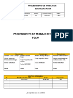 Procedimiento de Trabajo de Soldadura FCAW