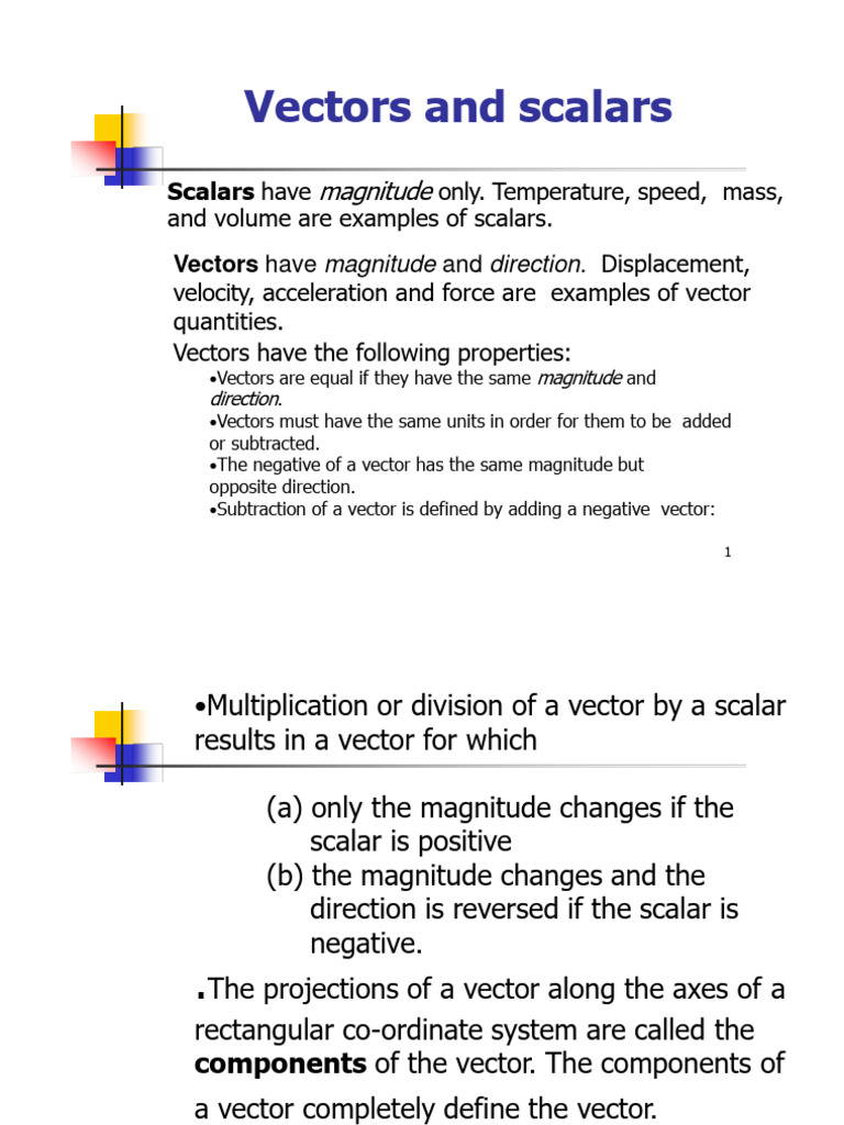 Phy111 Scalars and Vectors | PDF | Euclidean Vector | Force
