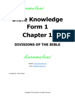 Bible Knowledge (F1-4) Malawi ??