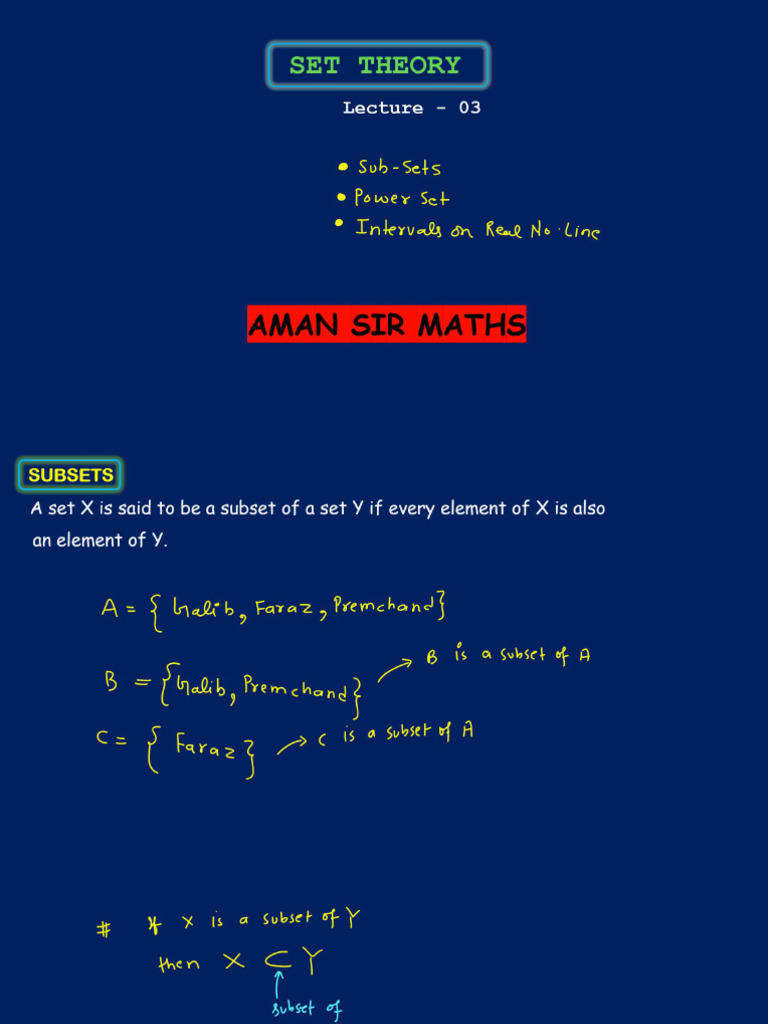 Sets 03 - Class Notes - Bhannat Maths - Compressed | PDF