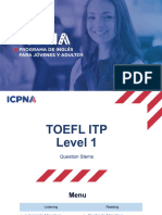 TOEFL ITP Level 1 - Question Stems