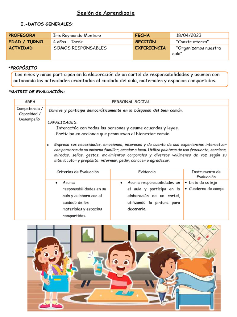 Cartel de Responsabilidades en el Aula | PDF | Salón de clases | Evaluación