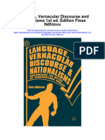 Language Vernacular Discourse and Nationalisms 1St Ed Edition Finex Ndhlovu Full Chapter