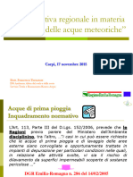 Francesco TornatoreLa Normativa Regionale in Materia Di Gestione Delle Acque Meteoriche - Carpi - 17 - 11 - 2015