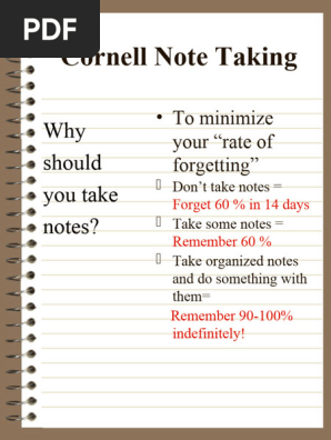Cornell Note Taking 1