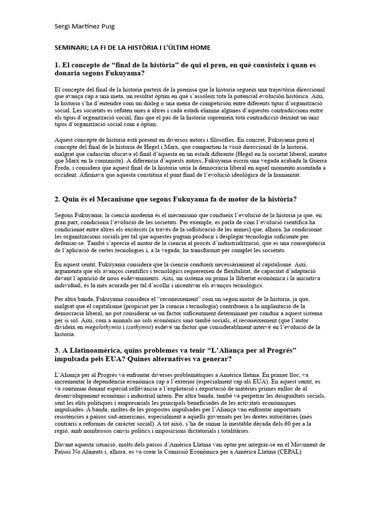 Notes on the end of history fukuyama pdf
