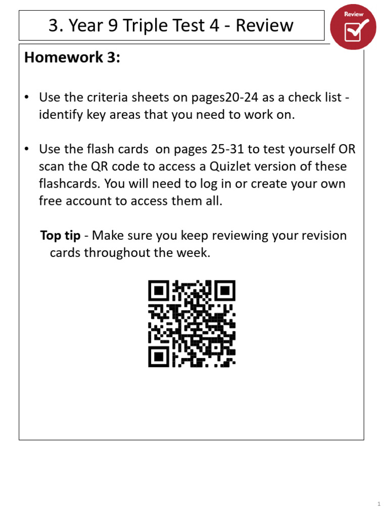 1.3 Triple Year 9 Test 4 Review | PDF | Enzyme | Infection