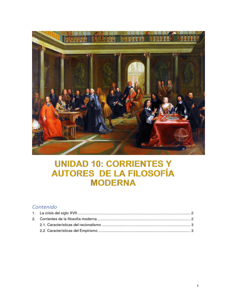 Crisis del siglo XVII y filosofía moderna | PDF | Racionalismo | Empirismo