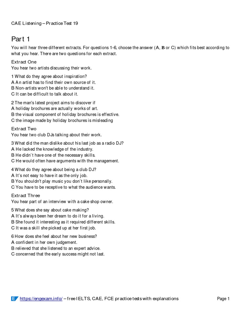 CAE Listening Practice Test 19 | PDF | Archaeology | Video Games
