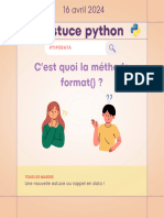 C'est Quoi La Méthode Format en Python