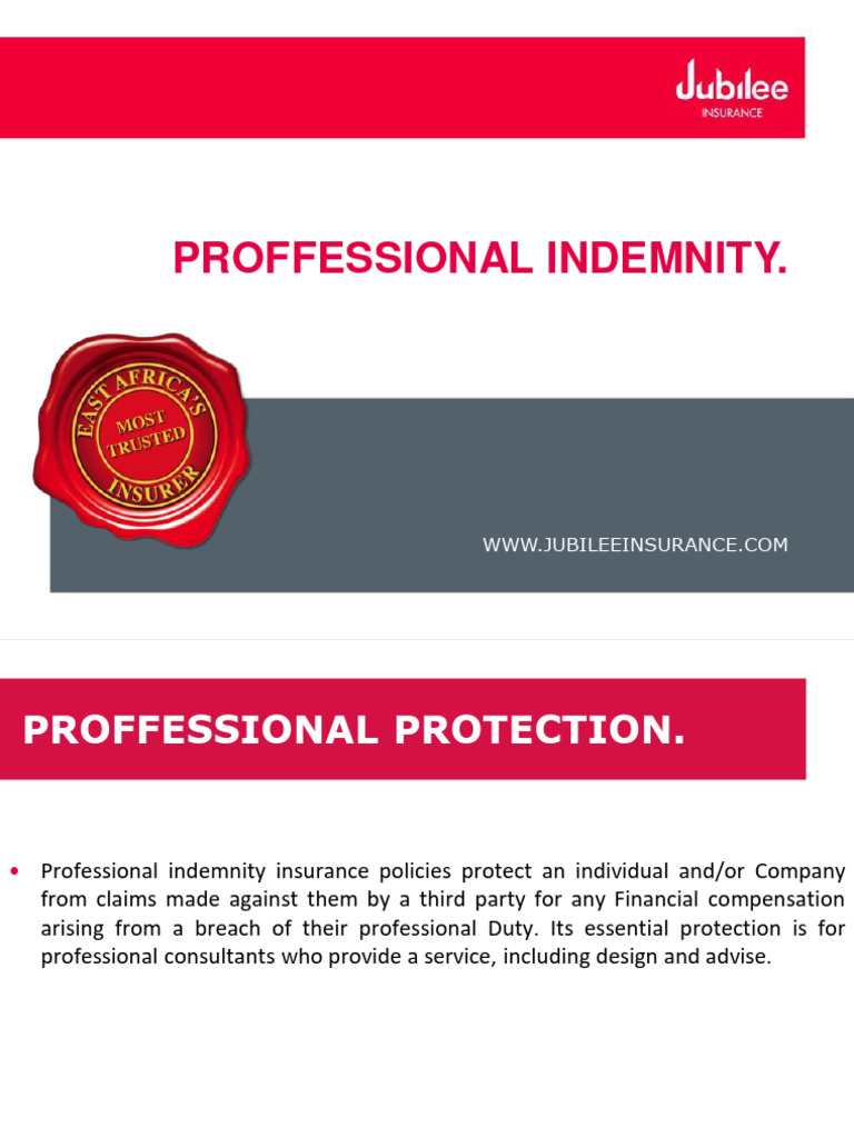 What Is A Indemnity Policy