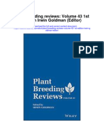 Plant Breeding Reviews Volume 43 1St Edition Irwin Goldman Editor All Chapter