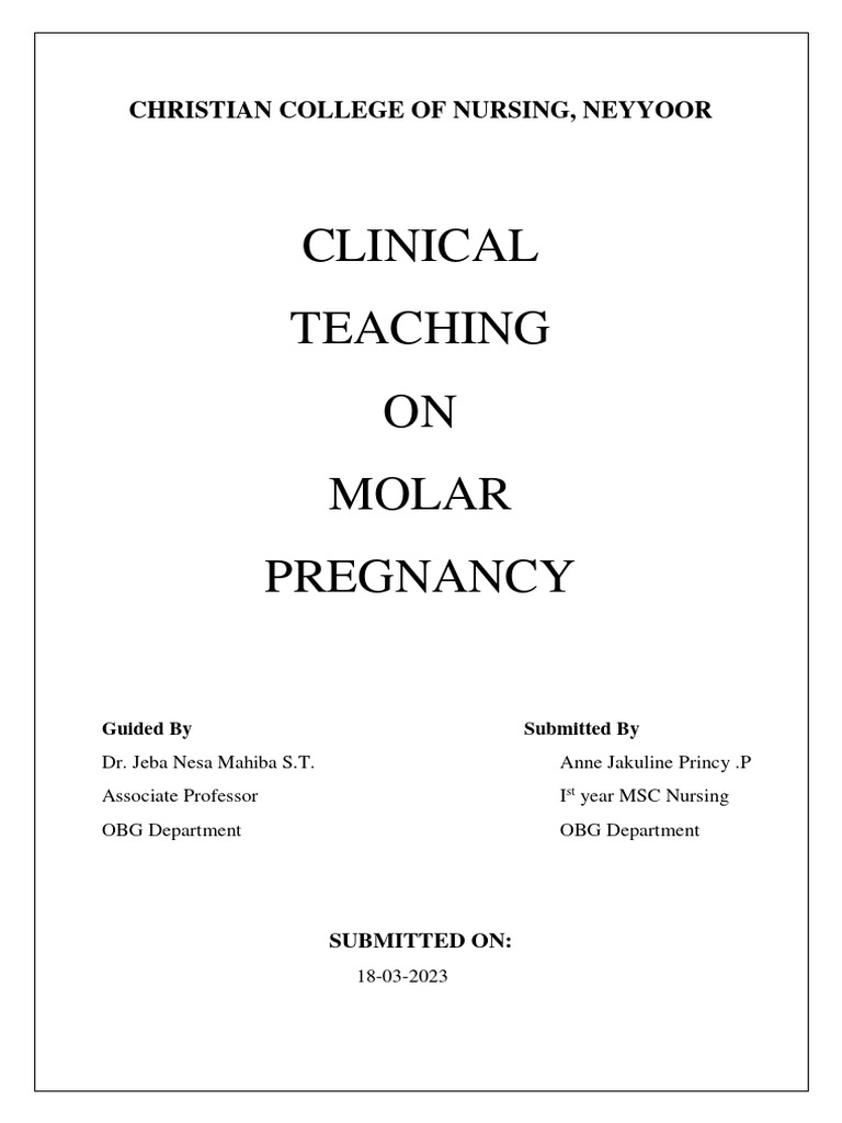 Molar Pregnancy | PDF | Pregnancy | Medicine