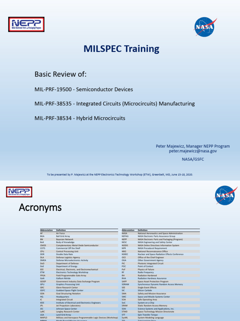 NEPP Program Overview at ETW 2020 | PDF | Integrated Circuit | Electricity