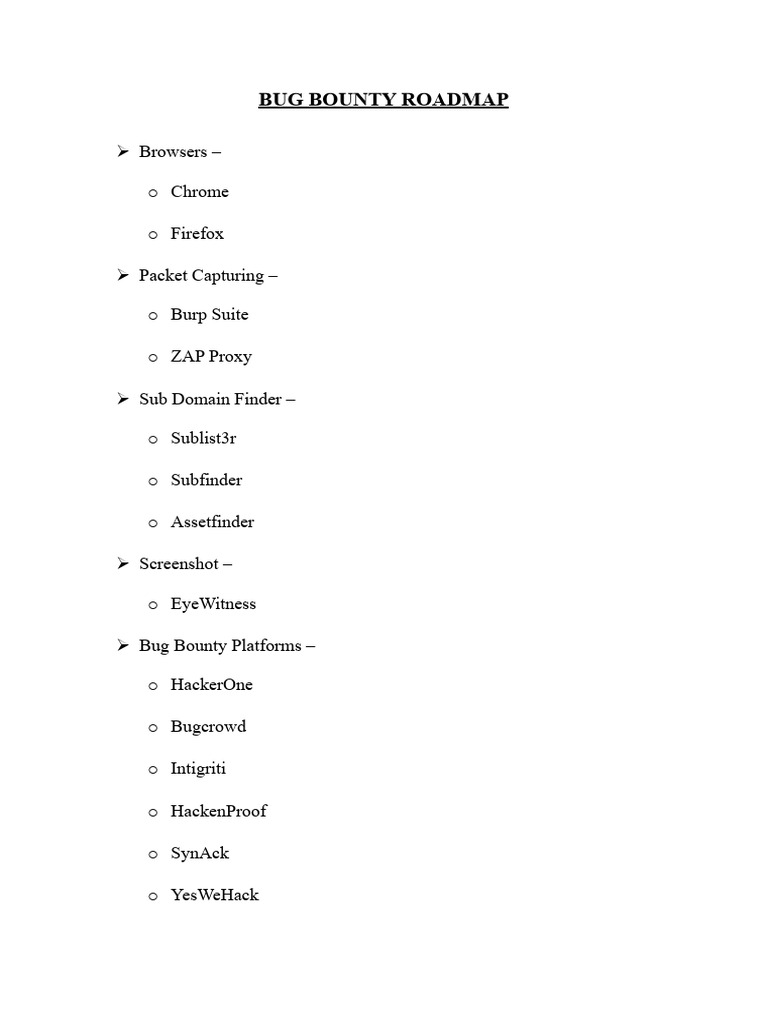 BUG BOUNTY ROADMAP | PDF