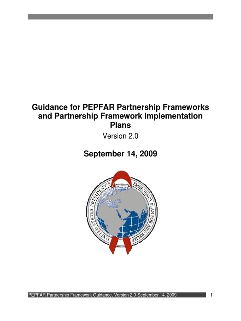 PEPFAR Partnership Framework Guidance 2.0 | PDF | President's Emergency ...