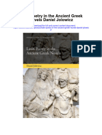 Latin Poetry in The Ancient Greek Novels Daniel Jolowicz Full Chapter