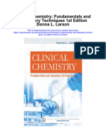 Download Clinical Chemistry Fundamentals And Laboratory Techniques 1St Edition Donna L Larson full chapter