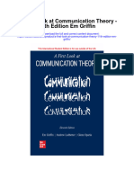 A First Look at Communication Theory 11Th Edition em Griffin Full Chapter