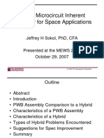 Hybrid Microcircuit Inherent Reliability For Space Applications