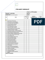 PTW Audit Checklist