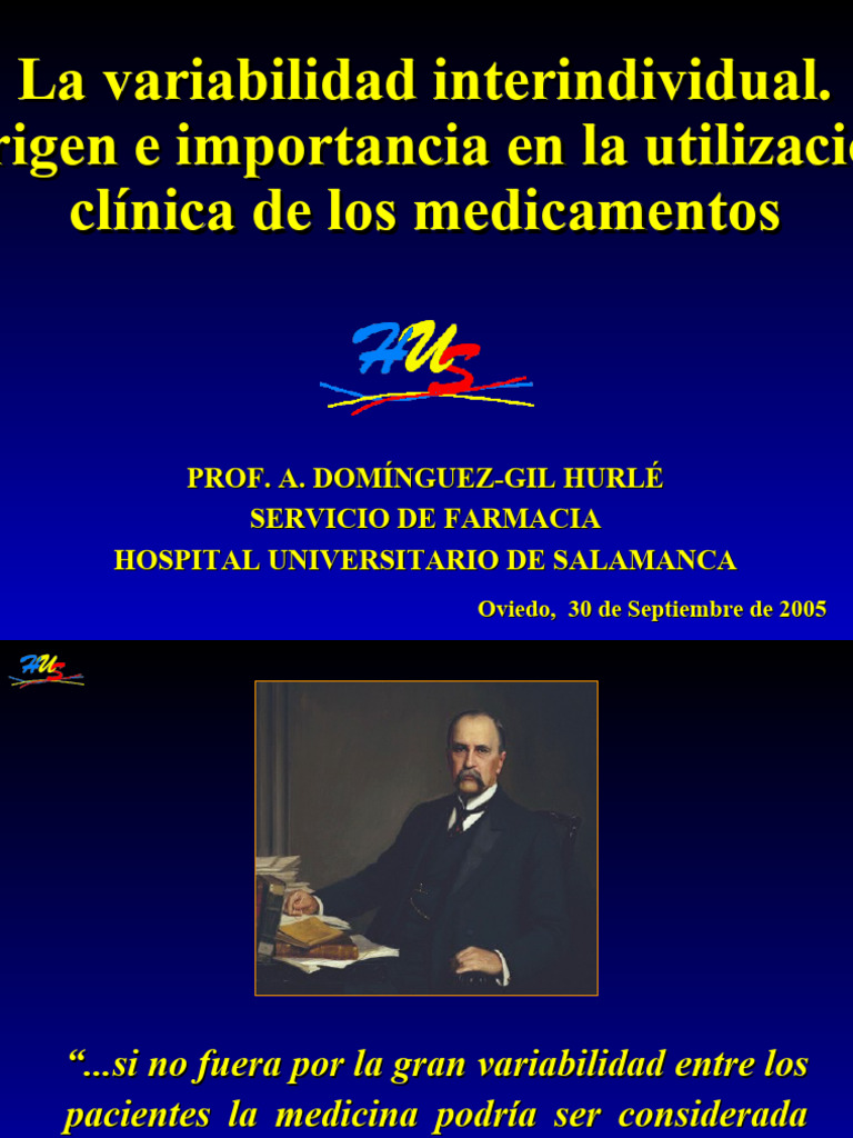 Variabilidad Interindividual en Medicamentos | PDF | Biodisponibilidad ...