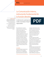 La Comunicación Interna, Instrumento Fundamental de La Función Directiva