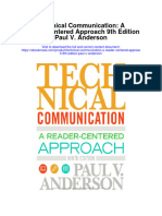 Download Technical Communication A Reader Centered Approach 9Th Edition Paul V Anderson full chapter