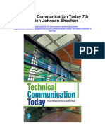 Technical Communication Today 7Th Edition Johnson Sheehan Full Chapter