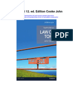 Download Law Of Tort 12 Ed Edition Cooke John full chapter