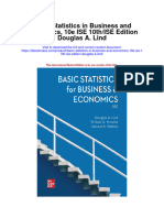 Basic Statistics in Business and Economics 10E Ise 10Th Ise Edition Douglas A Lind Full Chapter