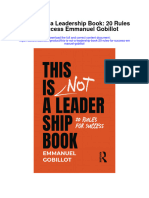 This Is Not A Leadership Book 20 Rules For Success Emmanuel Gobillot All Chapter