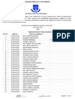 Result of 3rd Prof Mbbs May 2022