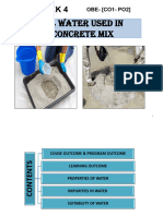 Topic 2.4 Water Used in Concrete Mix