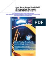 Plural Policing Security and The Covid Crisis Comparative European Perspectives Monica Den Boer All Chapter