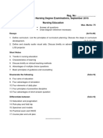 Q.P. CODE: 401010 Reg. No: ... Final Year B.SC Nursing Degree Examinations, September 2015 Nursing Education